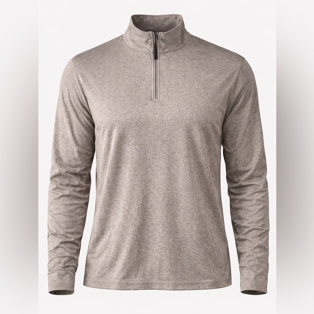 NWT Men’s XL | Magaschoni | Brown Taupe Lightweight Quarter Zip Pullover